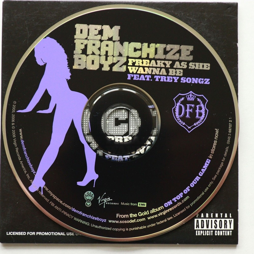 Dem Franchize Boyz - Freaky As She Wanna Be Promo CD Single 2006 Trey Songz - Picture 3 of 4